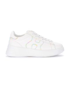 Hogan Rebel Sneakers With Multicolor Stitching