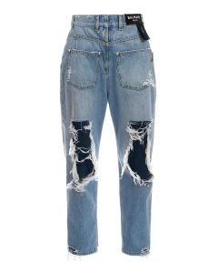 Balmain Ripped Tapered Jeans