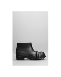 Ankle Boots In Black Rubber/plasic