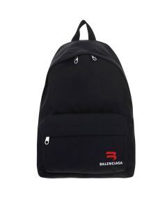 Balenciaga Explorer Logo Embroidered Zipped Backpack
