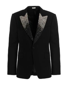 Sequin Wool Blazer Jacket