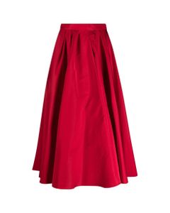 Box Pleat Midi Skirt