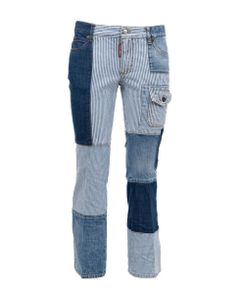 Patchwork Bell Bottom Jeans