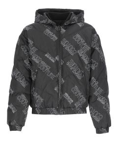 Versace Jeans Couture All-Over Logo Printed Padded Coat