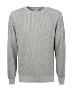 Rib Knit Plain Pullover