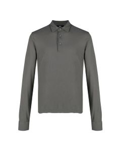 Long Sleeved Polo Jersey Crepe