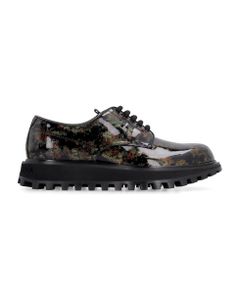 Glittered Patent Leather Derby Shoes