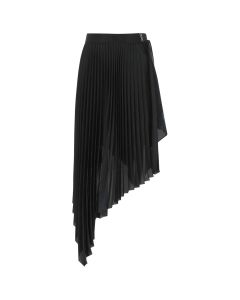 Givenchy Asymmetric High Waist Pleated Skirt