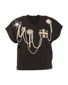 Embroidered Crop T-shirt