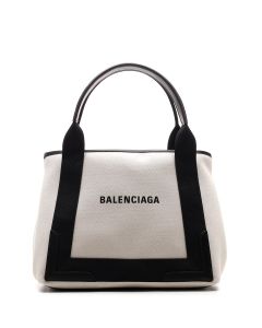 Balenciaga Navy Cabas Small Tote Bag
