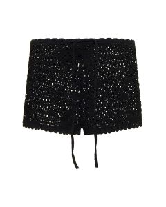 Saint Laurent Crochet Drawstring Shorts