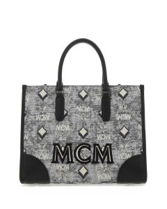 MCM Visetos Jacquard Top Handle Bag