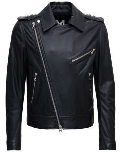 Balmain Zipped Long-Sleeved Biker Jacket