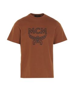 MCM Logo Print Round Neck T-Shirt
