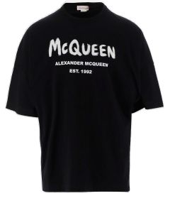 Alexander McQueen Logo Printed Oversized T-Shirt