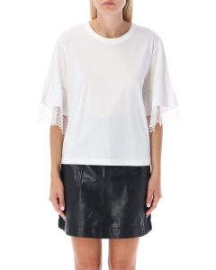 See By Chloé Lace-Detail Oversized T-Shirt