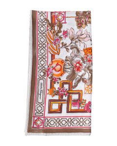 Bonsai print silk foulard