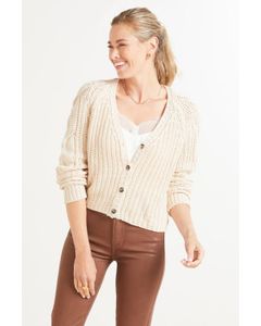 Cable Sleeve Cardigan