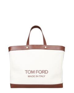 Tom Ford Logo Print Panelled Tote Bag