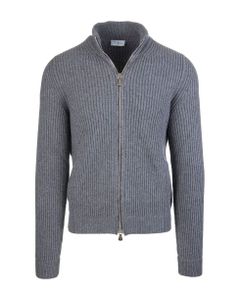 Stone Grey Man Pullover With Zip