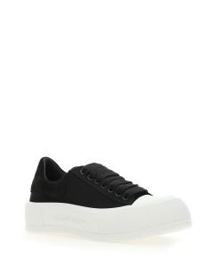 Alexander McQueen Lace-Up Round-Toe Trainers