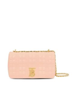 Burberry Lola Small Quilted Logo Plaque Crossbody Bag