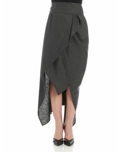 Gray asymmetrical skirt