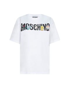 Moschino Calico Animals Logo Jersey T-Shirt