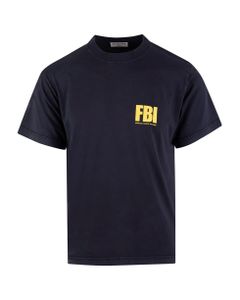 Woman Navy Blue Fbi Slim Fit T-shirt