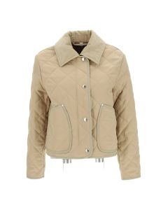 Burberry Diamond Quilted Buttoned Jacket