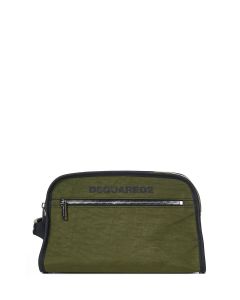 Dsquared2 Logo Embroidered Zipped Wash Bag