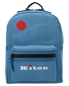 Kiton Logo Printed Zip-Around Backpack