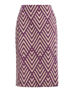 Geometric patterned skirt