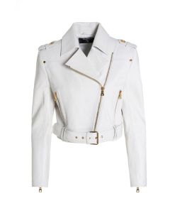 Balmain Zip Detailed Long-Sleeved Cropped Jacket