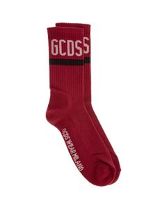 GCDS Logo Intarsia Crew Socks