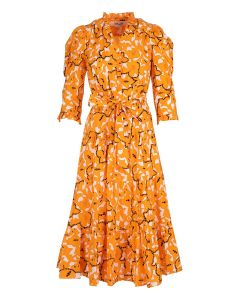 Diane Von Furstenberg Leylani Belted Poplin Midi Dress