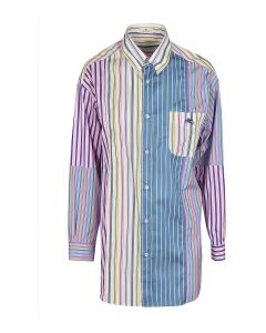Striped patchwork shirt