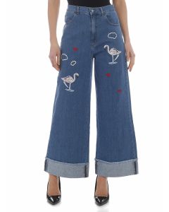 Palagonia embroidered jeans in blue