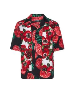 Dolce & Gabbana Floral-Printed Stretch Hawaiian Shirt