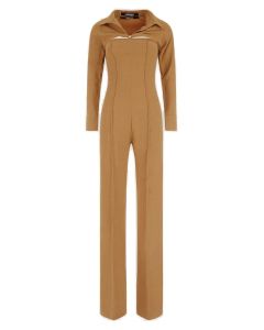 Jacquemus Asao Cut-Out Long-Sleeved Jumpsuit
