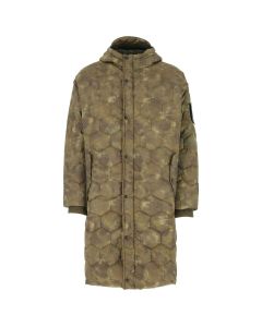 Emporio Armani Logo Patch Hooded Padded Coat