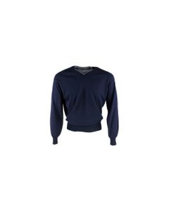 Cashmere And Silk High V-neck Sweater