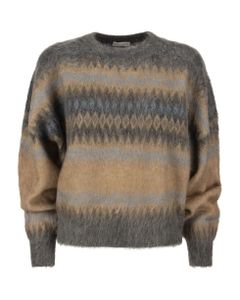 Round-neck Sweater In High-quality Yarn Mix