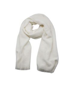 Cashmere and silk scarf in white