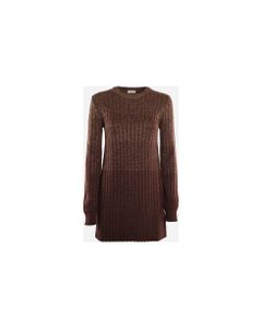 Wool Sweater With Lurex Inserts