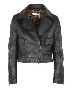 See By Chloé Cropped-Fit Leather Jacket