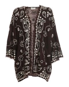 Embroidered cashmere tunic