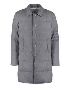 Thom Browne 4-Bar Buttoned Padded Coat