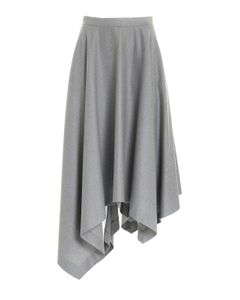 Asymmetrical skirt in gray