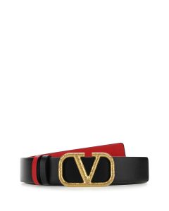 Valentino VLogo Plaque Reversibile Buckle Belt